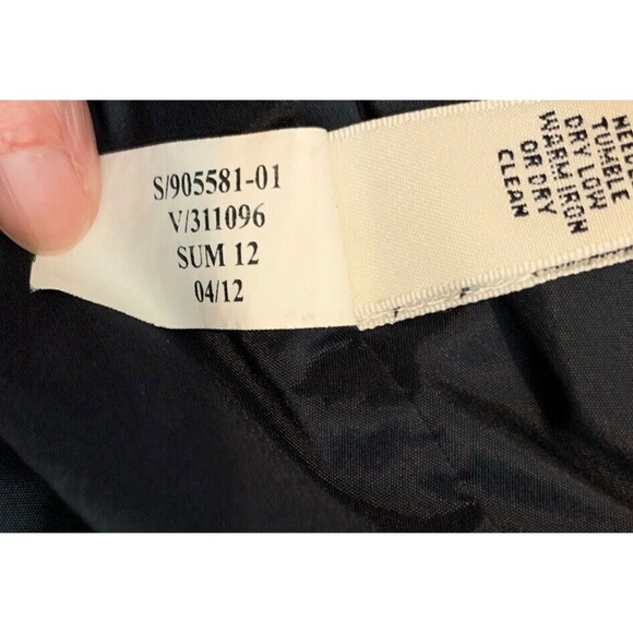 Banana Republic A-Line Skirt Women's 6 Navy Blue Stretch Back Zip Flat Front - Picture 12 of 12